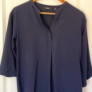 UNIQLO Navy Blue XS Women Blouses